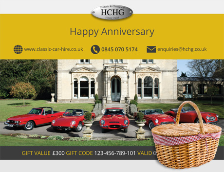 A classic car gift voucher is the ideal present